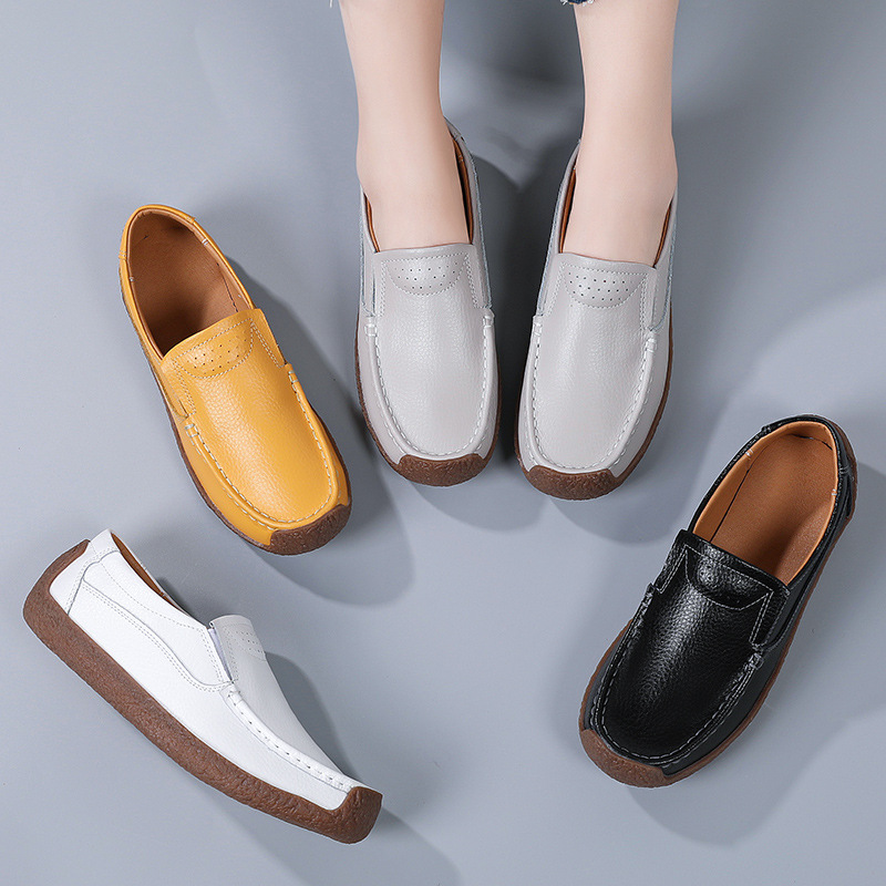 Streetwear Brand Luxury - Echt Leer Vrouwen Casual Schoenen Leisure