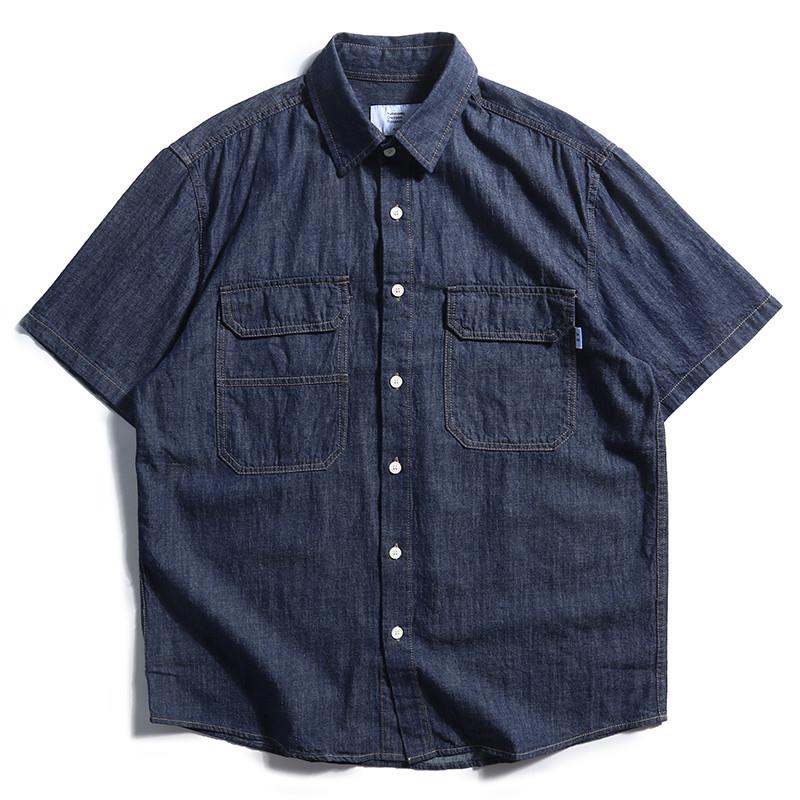 Streetwear Brand Japanese - Retro Japanse stijl losvallend denim overhemd