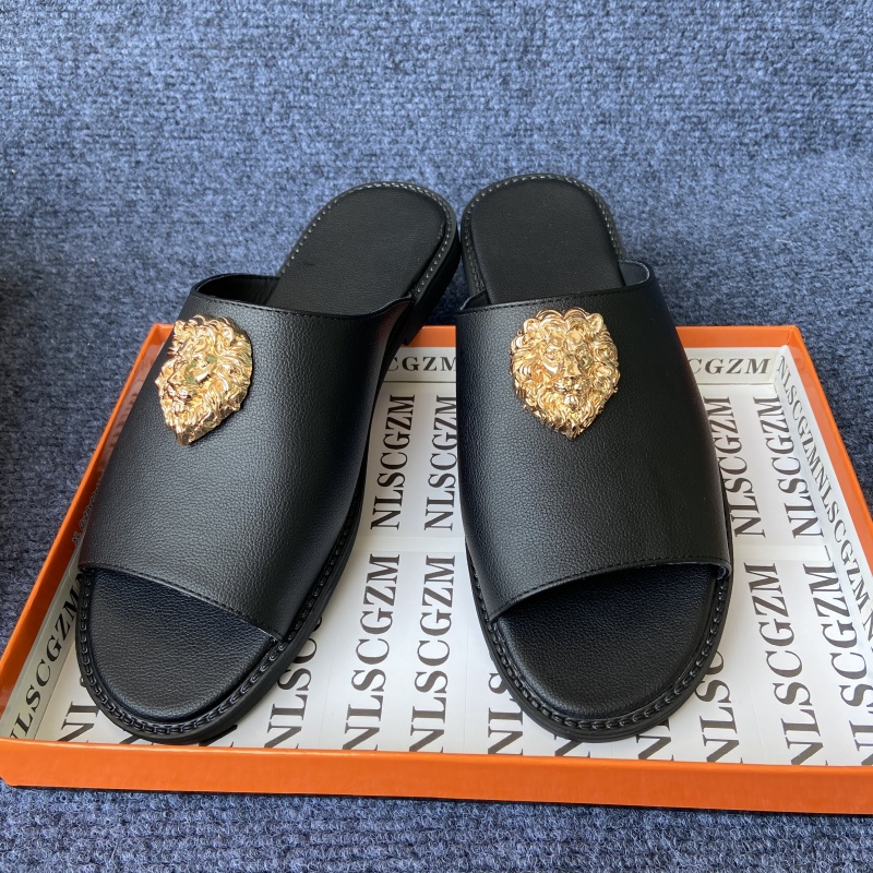 Streetwear Brand Luxury - originelen schoenen merk zwarte pantoffels voor