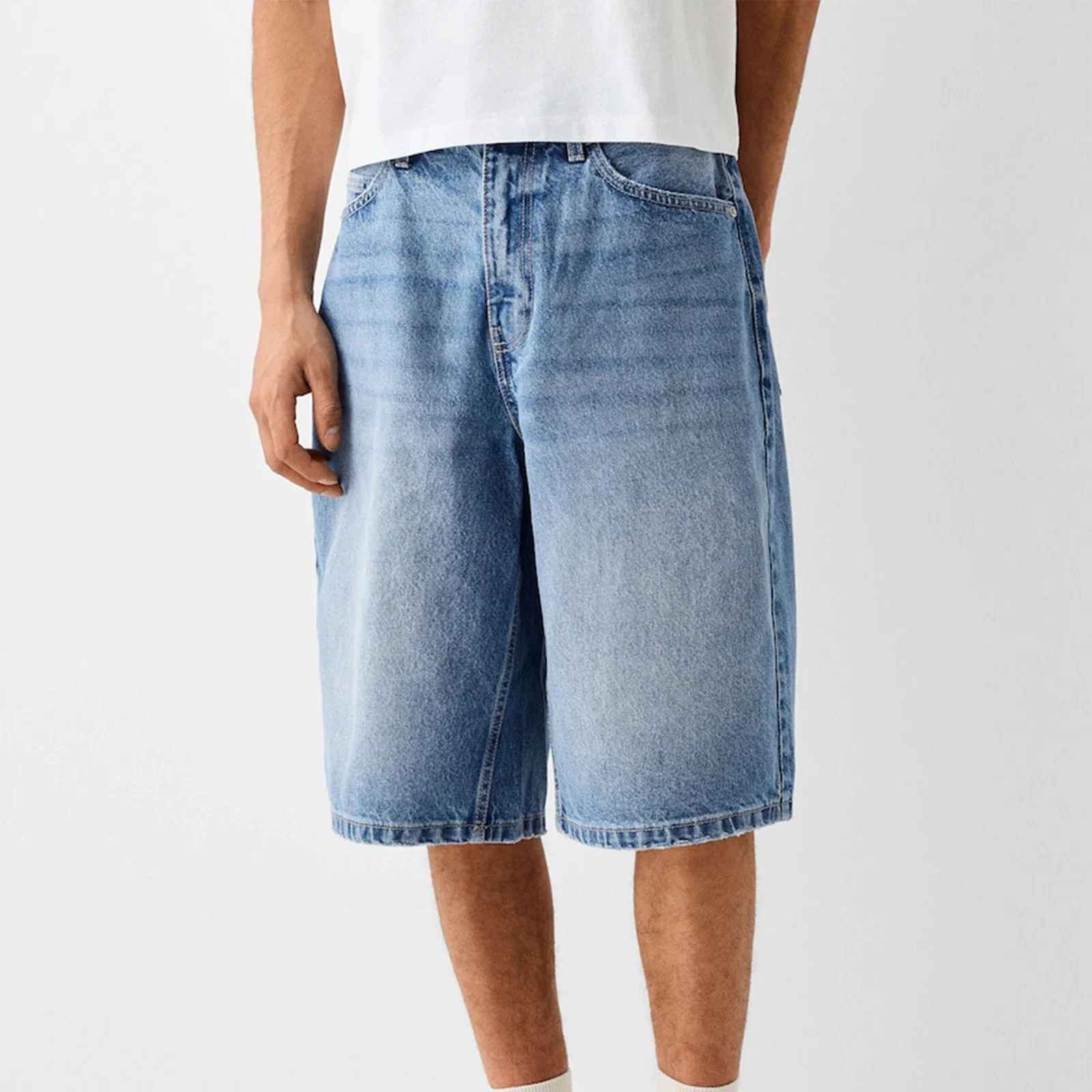 Fear Of God Essential - Baggy jeans shorts voor heren, casual