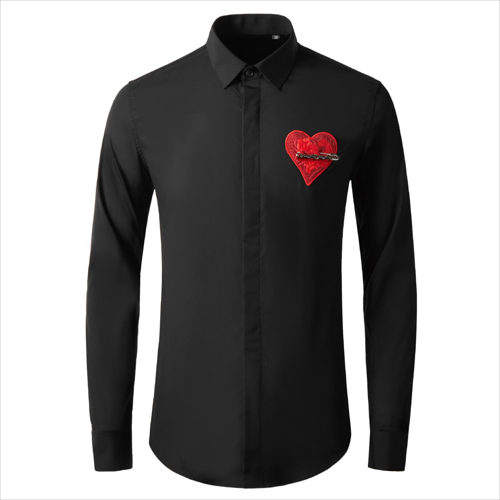 Streetwear Brand Trends - Merk Gebreide Liefde Borduren Shirt Mannen