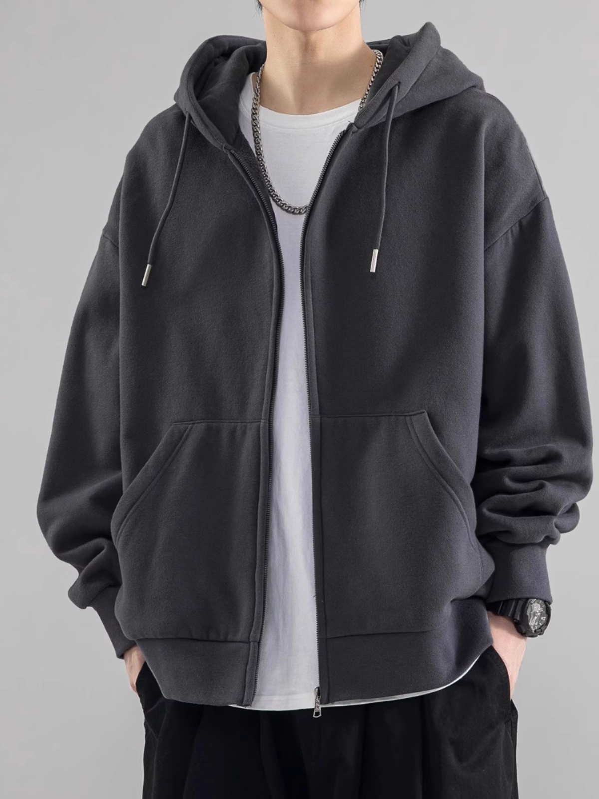 Losse herenhoodie sweatshirt H - Streetwear Brand Hong Kong recensie en prijs